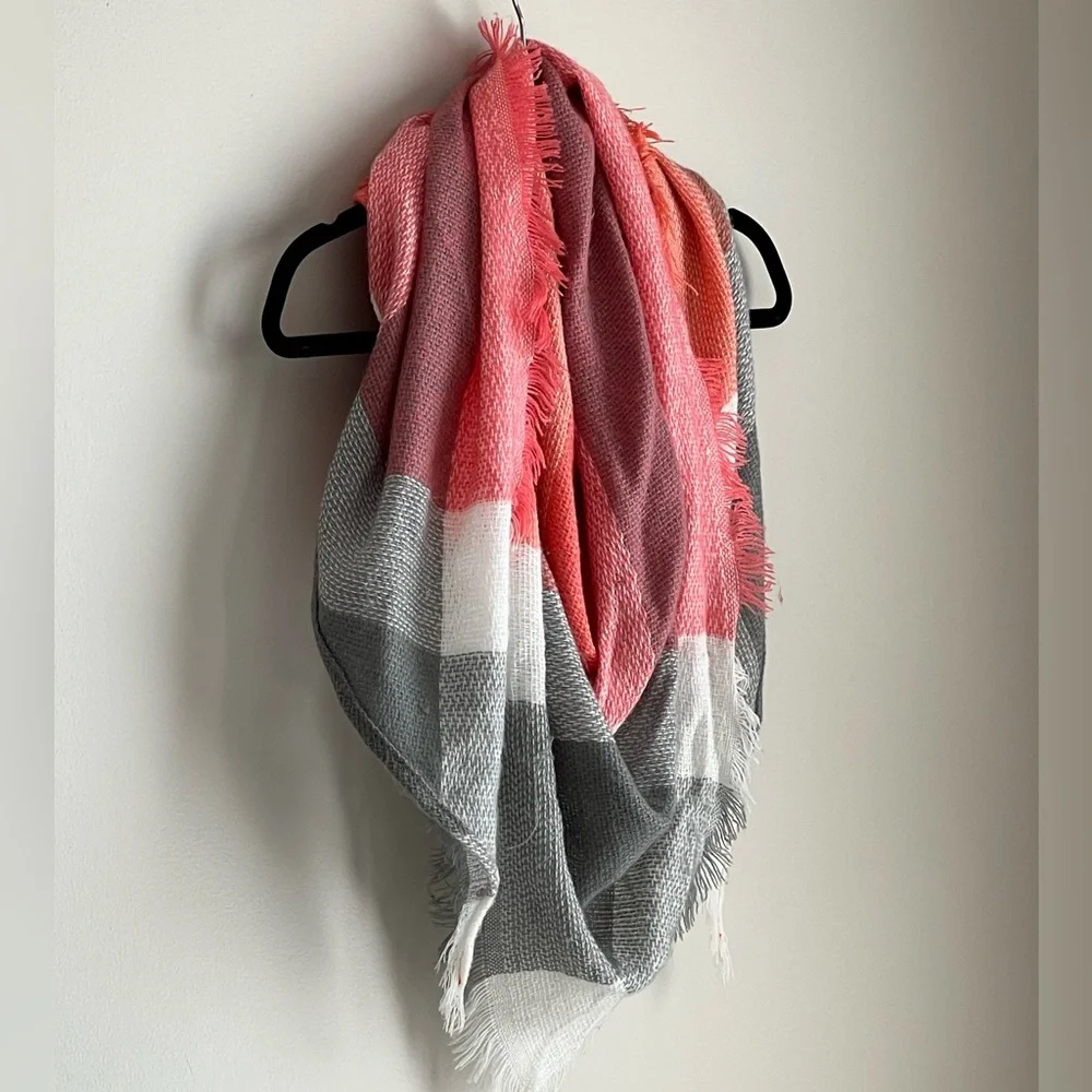 Wander Agio Warm Long Shawl Winter Large Knit Cashmere Feel Plaid Triangle Scarf